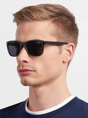 Carrera Men Sunglasses Matte Black Grey Polarized Square CARRERA 8054/S 0003/M9